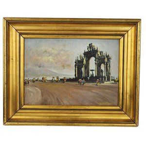 Signed Jean François Raffaëlli (1850-1924) The-Arc-de-Triomphe Painting
